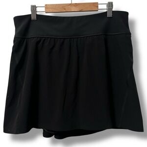 Spanx Get Moving Black Athletic Skort Skirt Women's XL Tennis Golf Pickleball